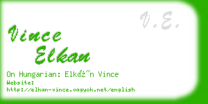 vince elkan business card